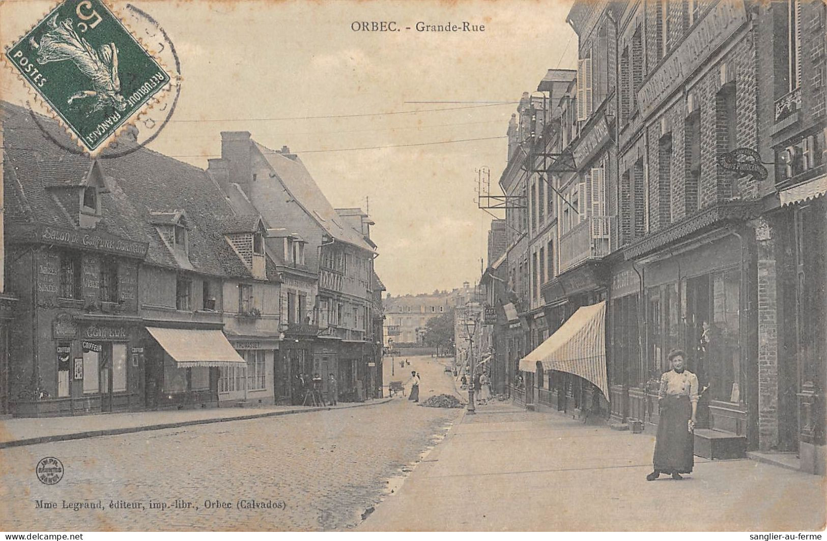 CPA 14 ORBEC / GRANDE RUE - Orbec