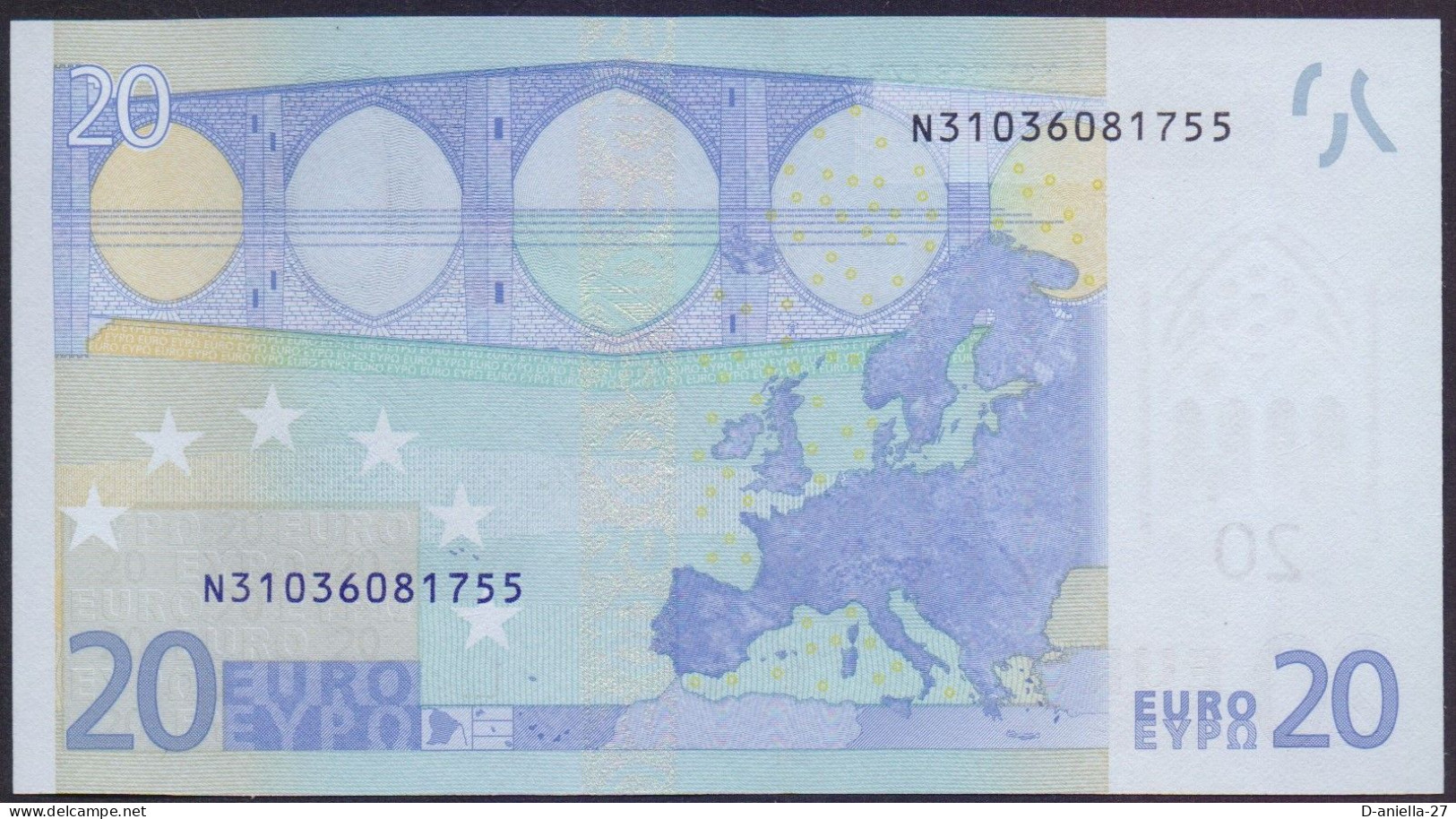 Österreich, 20 €uro N / F003-A3, Trichet, Perfekt Unc. - 20 Euro