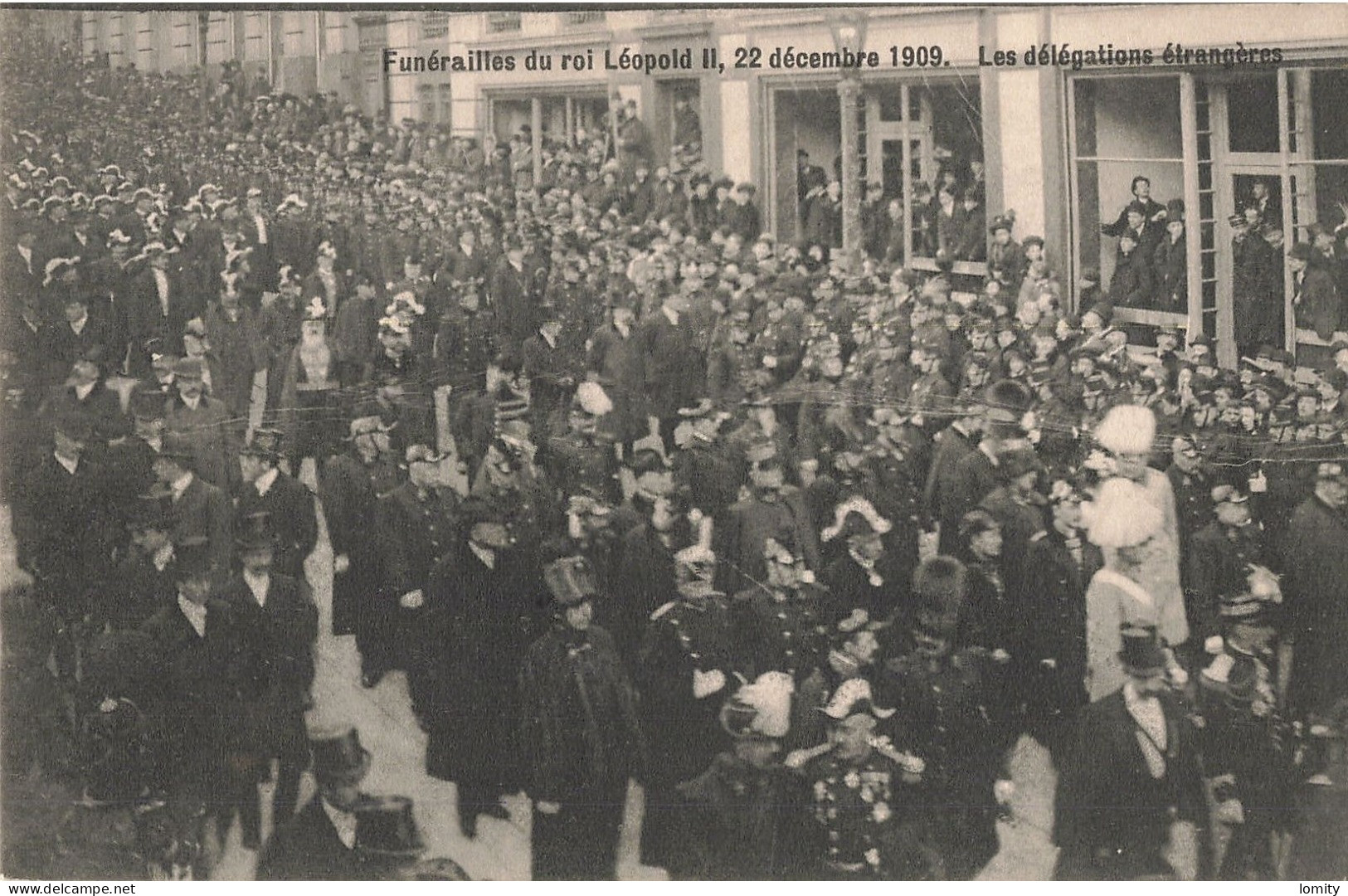 Belgique Bruxelles Funérailles Du Roi Leopold II 22 Décembre 1909 CPA Les Délégations étrangères - Feesten En Evenementen