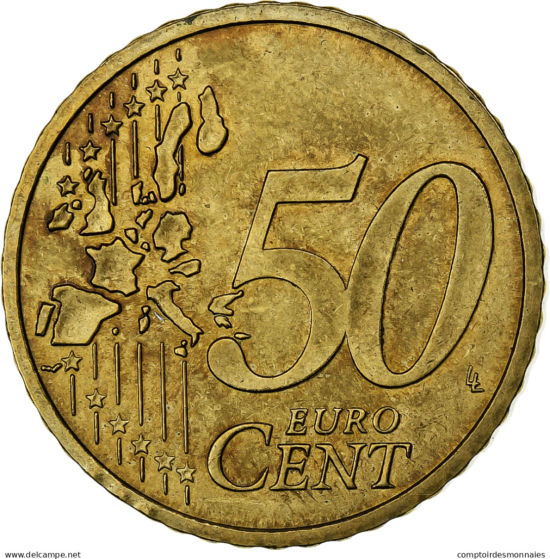 Union Européenne, 50 Euro Cent, Error Double Reverse Side, Laiton, SPL - Variëteiten En Curiosa