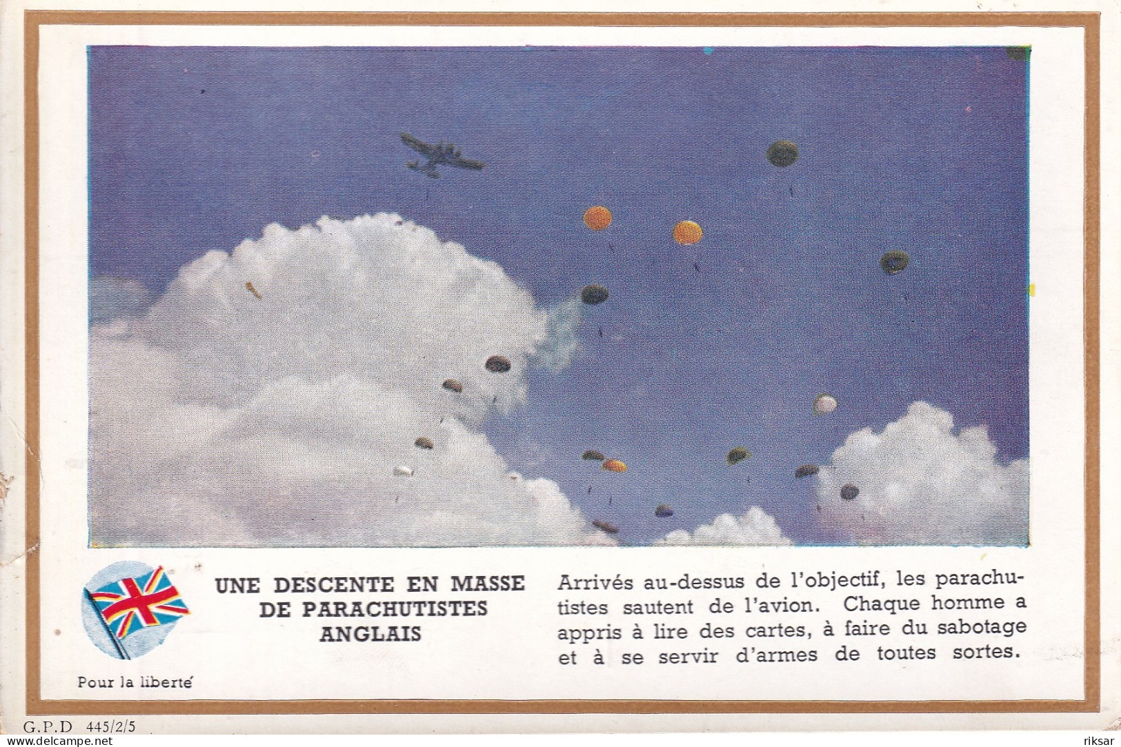 MILITAIRE(GUERRE 1939_45) PARACHUTISME - Parachutespringen