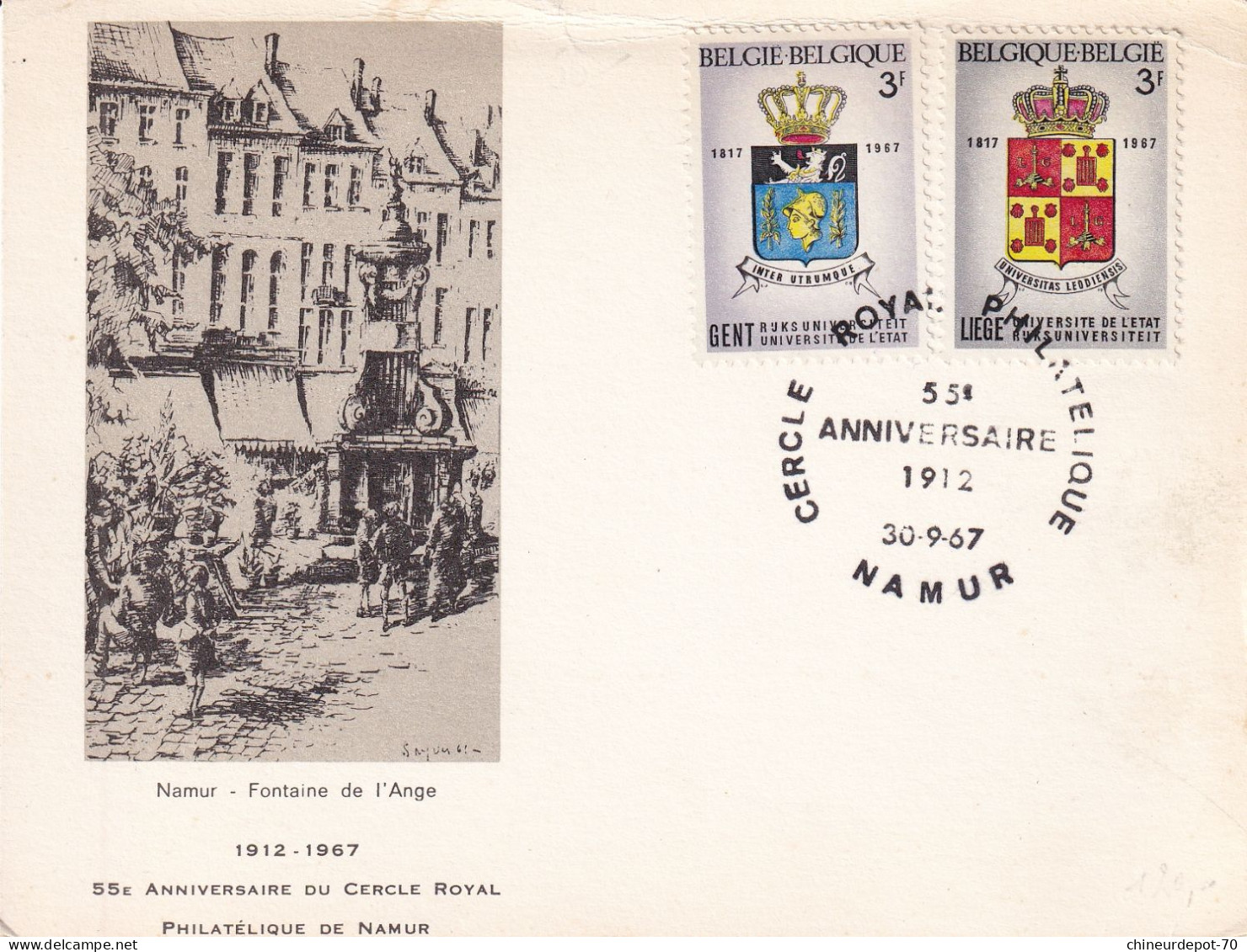 ENTRE LES DEUX  1967 - Storia Postale