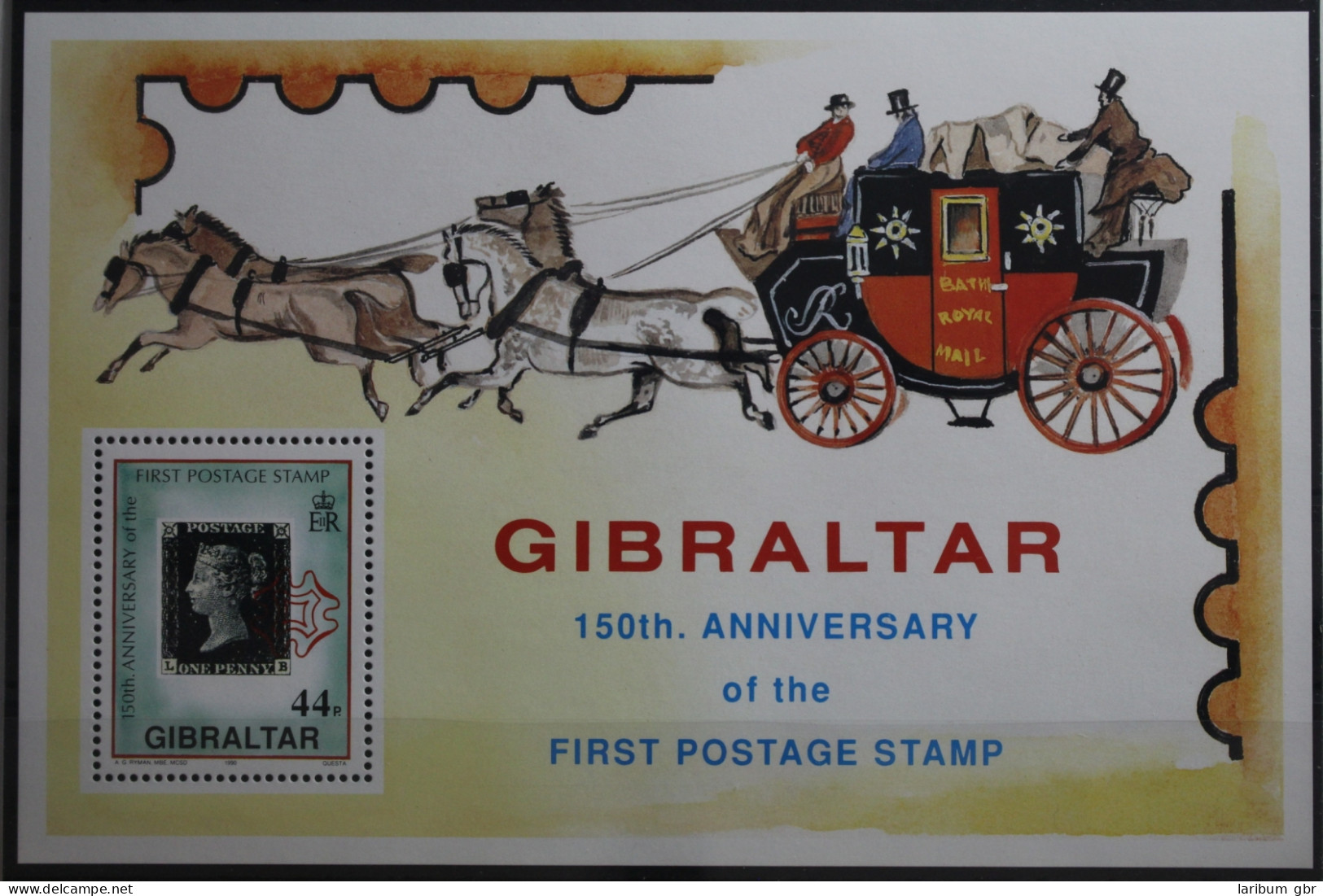 Gibraltar Block 15 Mit 601 Postfrisch #TJ579 - Gibraltar