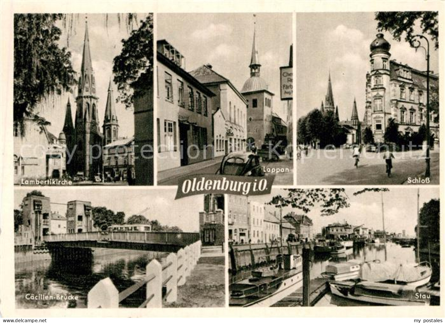 72984093 Oldenburg Niedersachsen Lambertikirche Lappan Schloss Caecilien Bruecke - Oldenburg