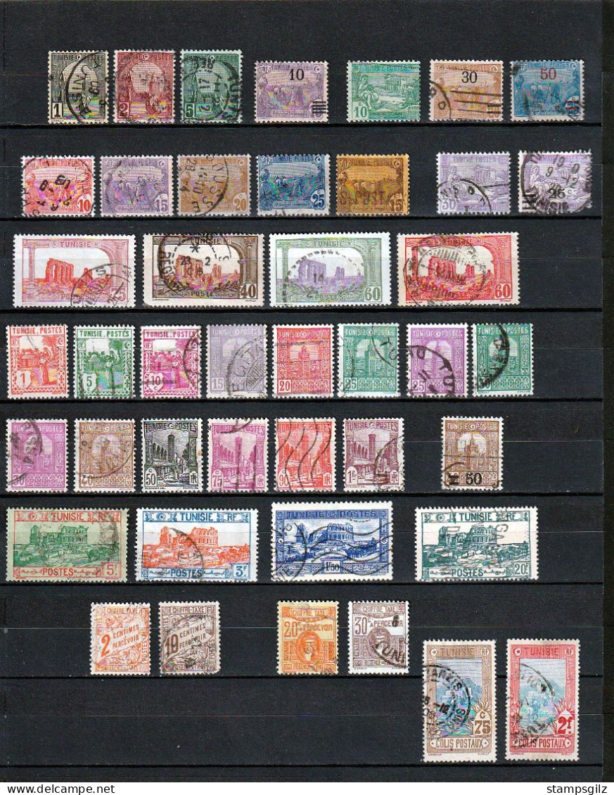 Tunisie Ensembles De 43 Timbres Olitérés BE - Used Stamps