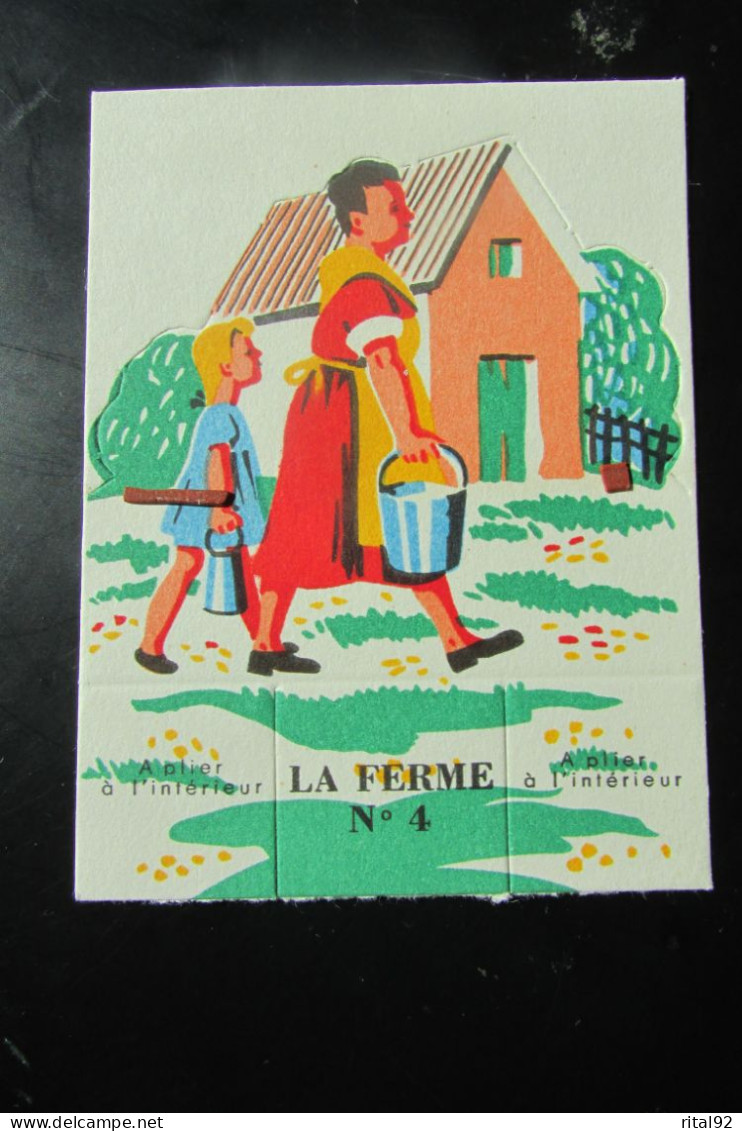 Chromo/Découpis "CAO FALIERES Gouter De La Famille" - Série "LA FERME" Années 1950/60 - Tiere