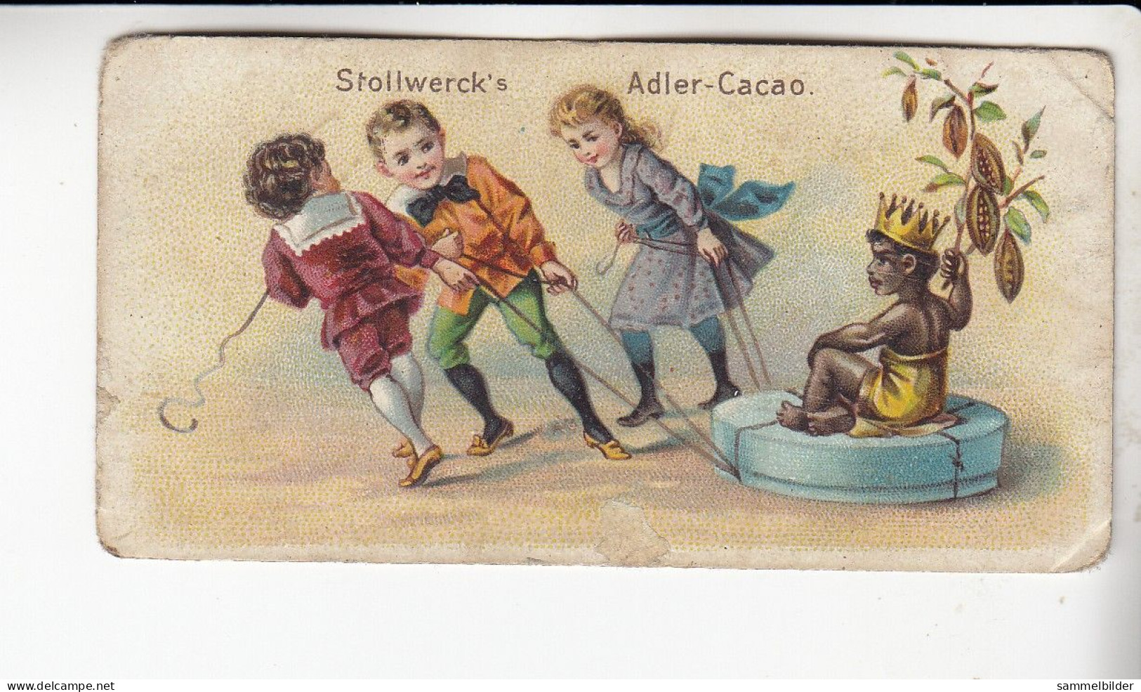 Stollwerck Album No 1  Kinderbilder  Negerkönig Mit Cacaoschoten   Gruppe 7 #2 Von 1897 - Stollwerck