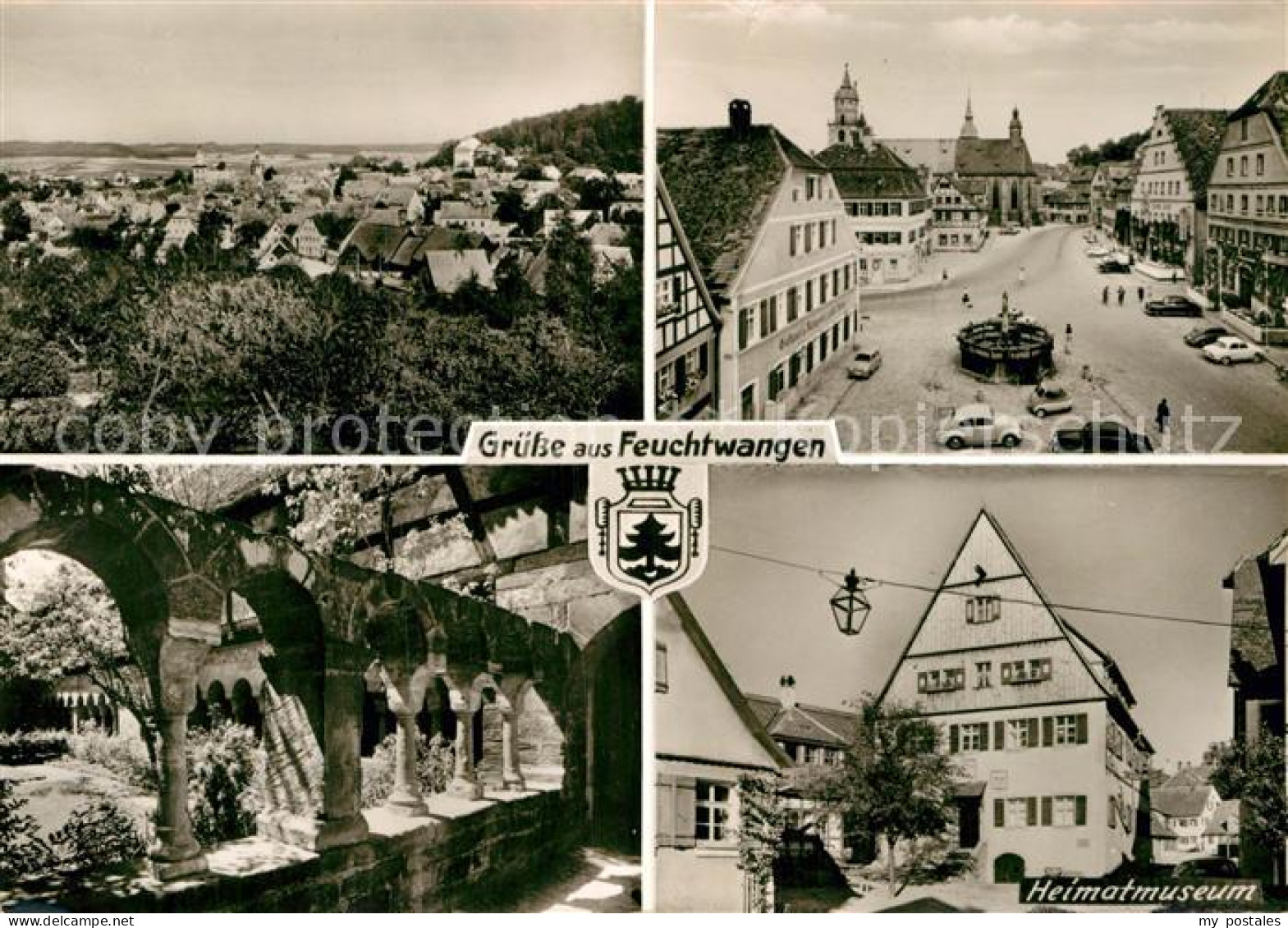 72983413 Feuchtwangen Stadtpanorama Marktplatz Brunnen Heimatmuseum Feuchtwangen - Feuchtwangen