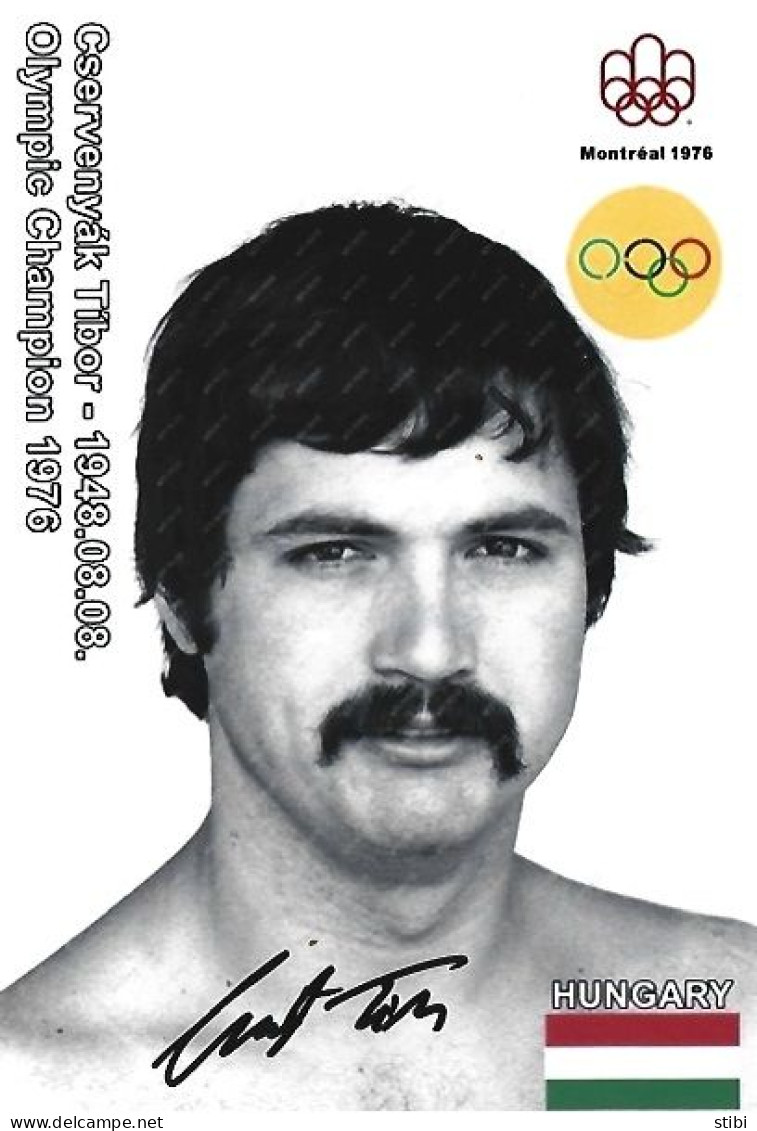 HUNGARY - ORIG.AUTOGRAPH - CSERVENYÁK TIBOR - OLYMPIC CHAMPION - WATER POLO - 1976 MONTREAL - Sportspeople