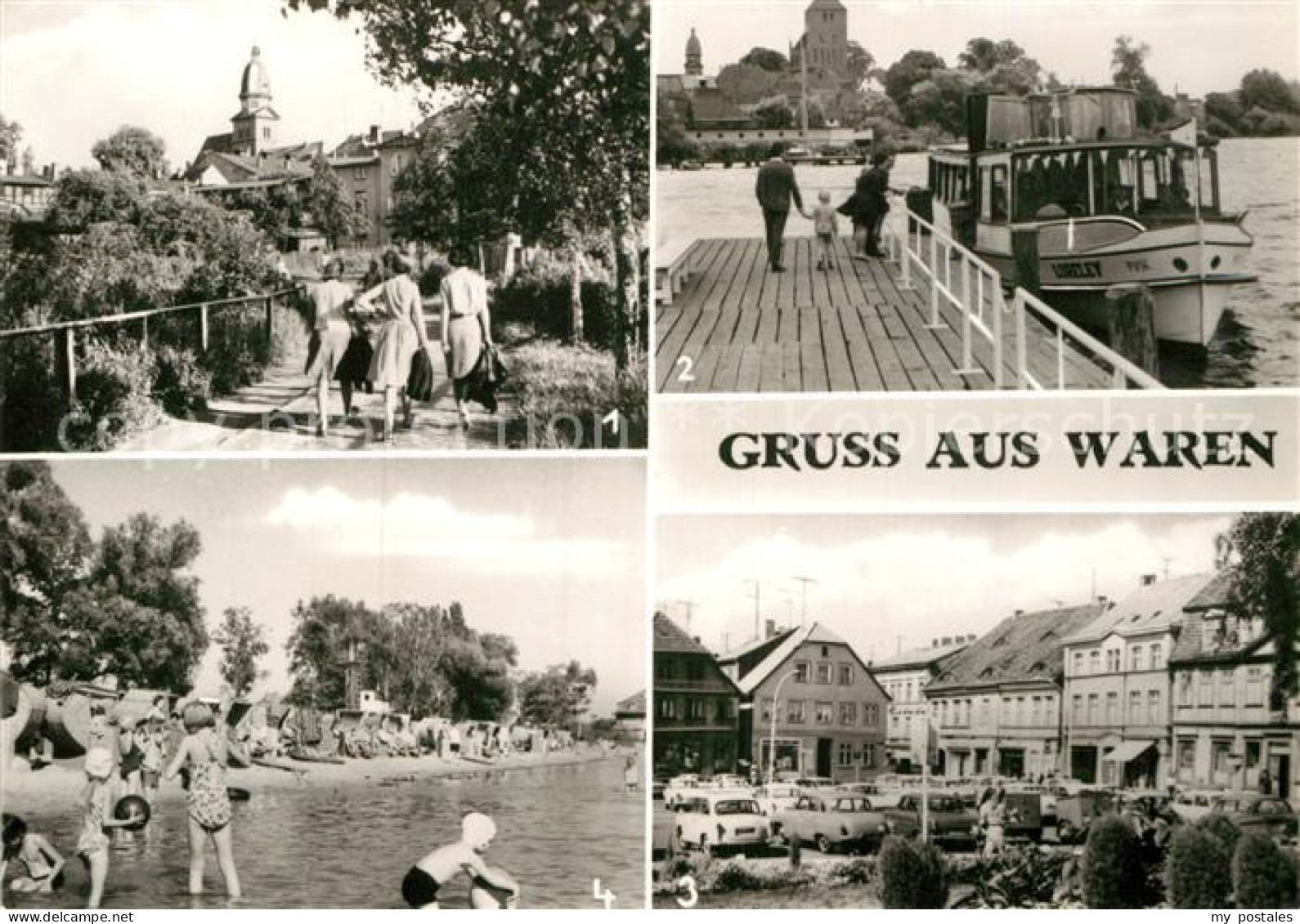 72982879 Waren Mueritz Altstadt Kietz Bruecke Marktplatz Badeanstalt Waren Mueri - Waren (Müritz)