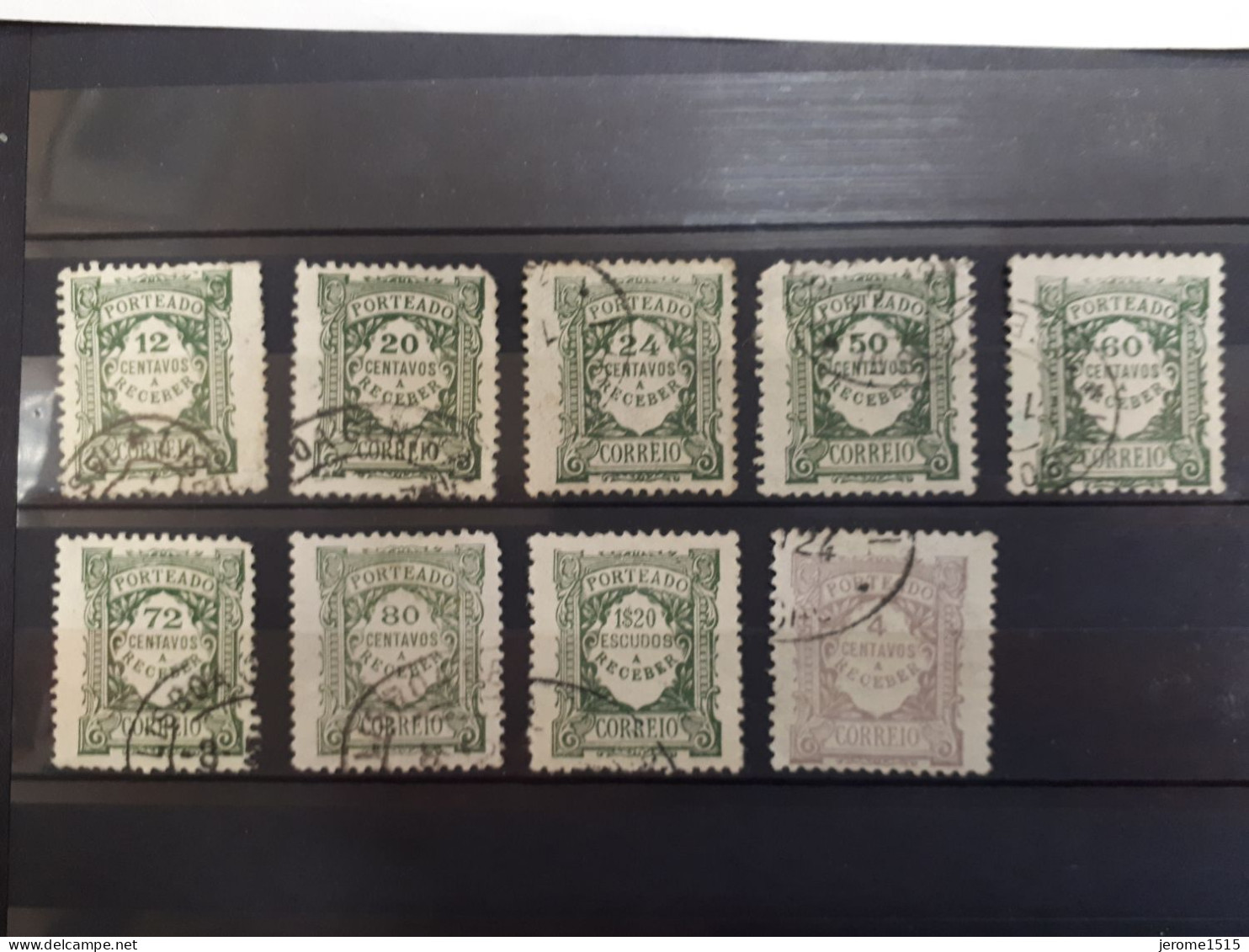 Timbres Portugal :  1921 Taxe, 4c, 12c, 20c, 24c, 50c, 60c, 72c, 80c, 1$20,   & - Used Stamps