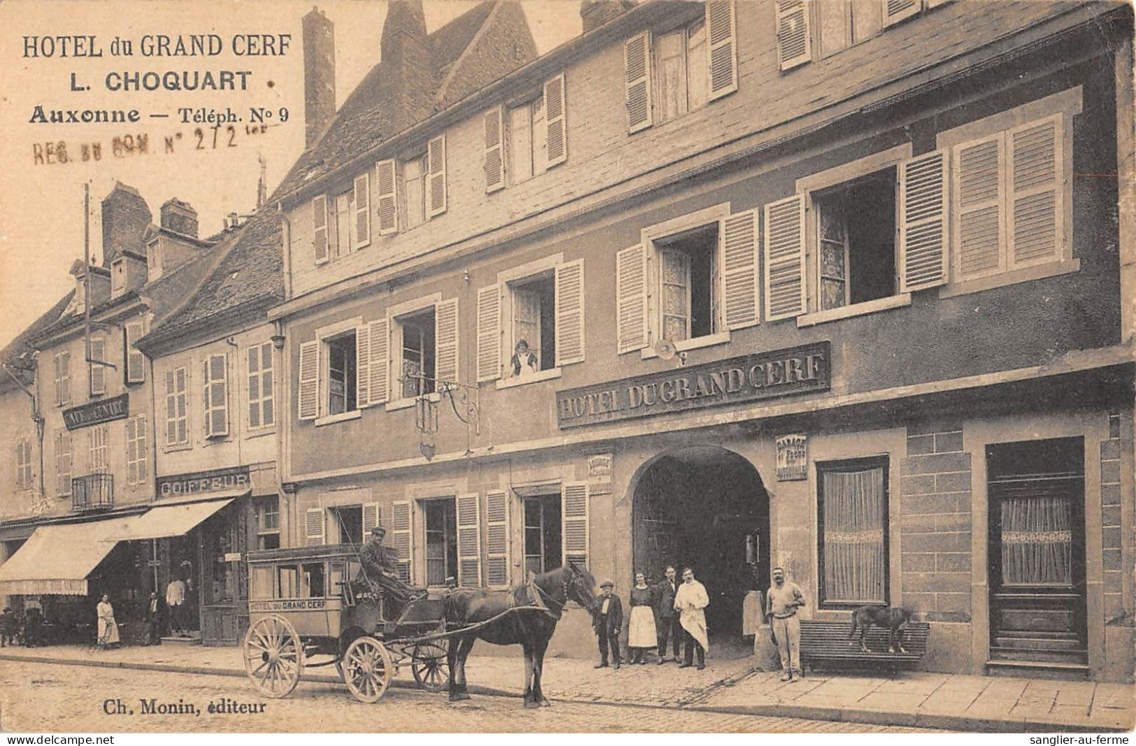 CPA 21 AUXONNE / HOTEL DU GRAND CERF / L.CHOQUART - Auxonne