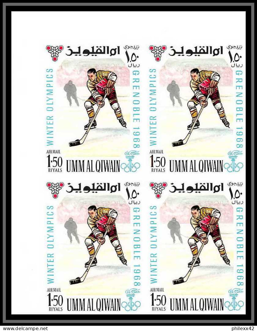 161d - Umm Al Qiwain MNH ** N° 233 / 240 B Non Dentelé (Imperf) Jeux Olympiques (olympic Games) Grenoble 68 Bloc 4 - Winter 1968: Grenoble