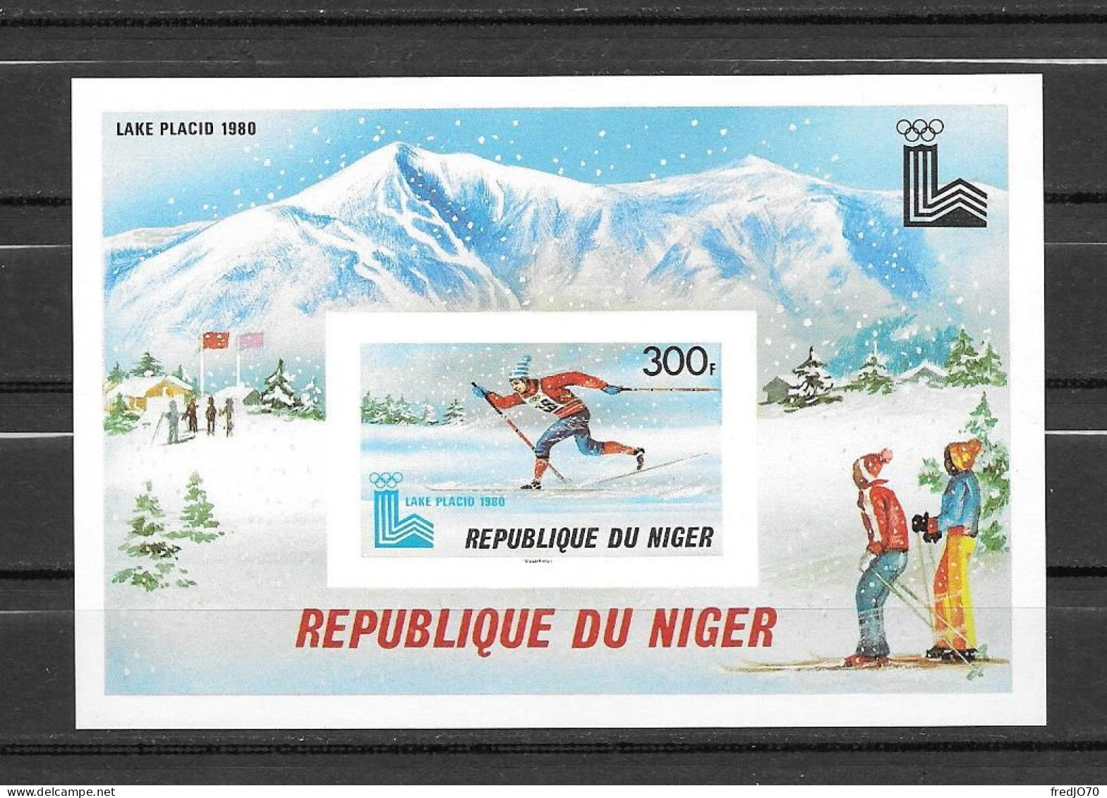 Niger Bloc Non Dentelé Imperf JO 80 ** - Hiver 1980: Lake Placid