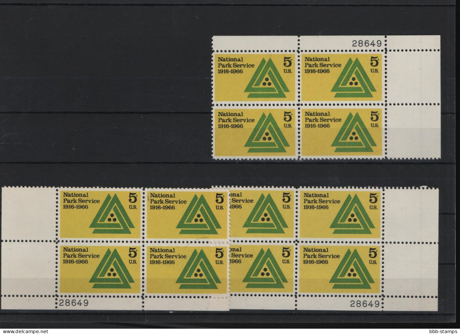 USA Michel Cat.No. Mnh/** 905 Different Positions And Different Plate Nos - Números De Placas