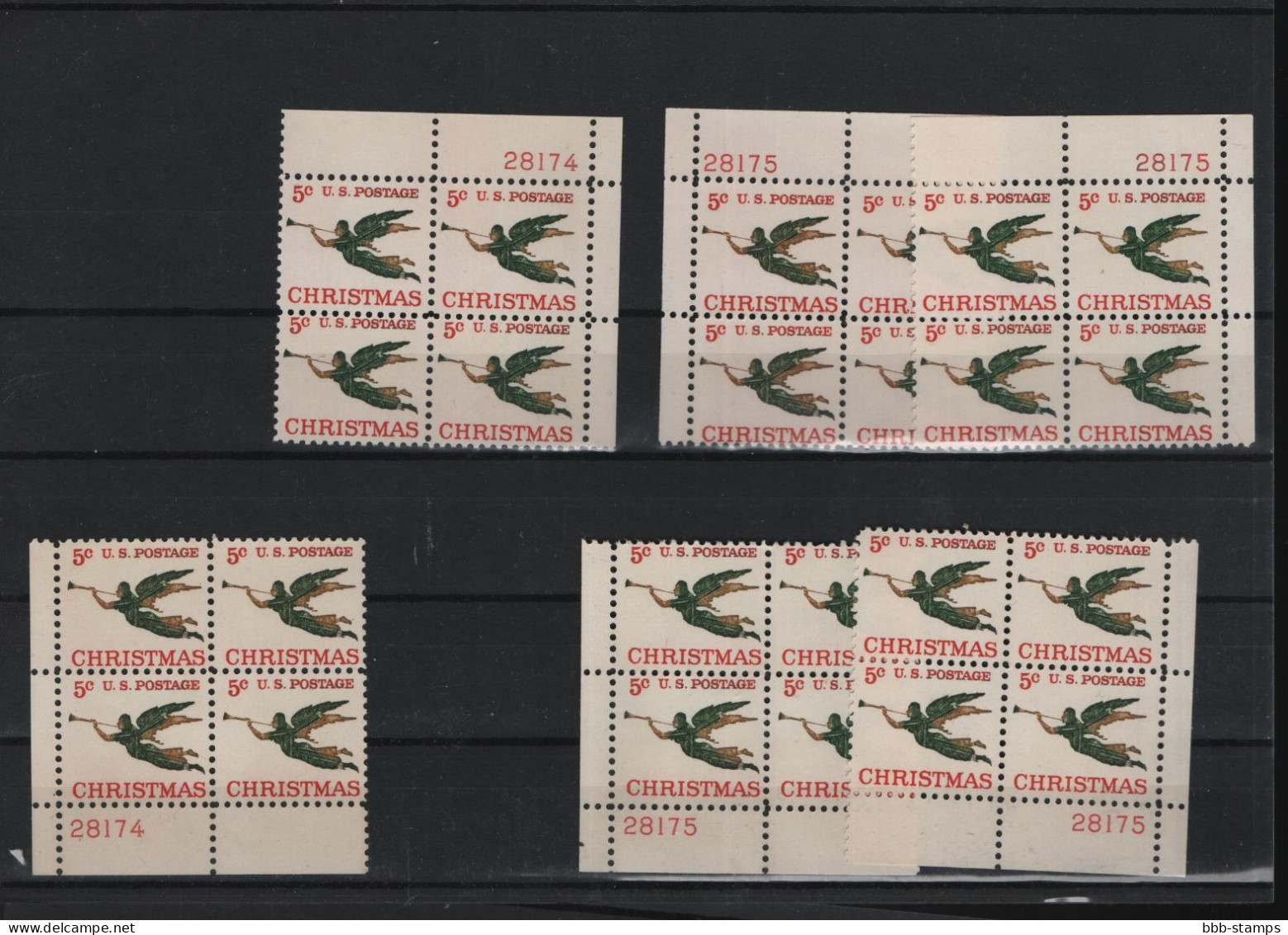 USA Michel Cat.No. Mnh/** 892 Different Positions And Different Plate Nos - Numero Di Lastre