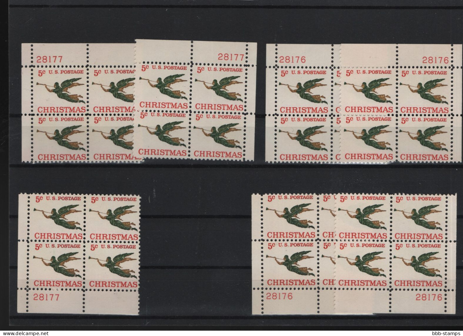 USA Michel Cat.No. Mnh/** 892 Different Positions And Different Plate Nos - Numéros De Planches