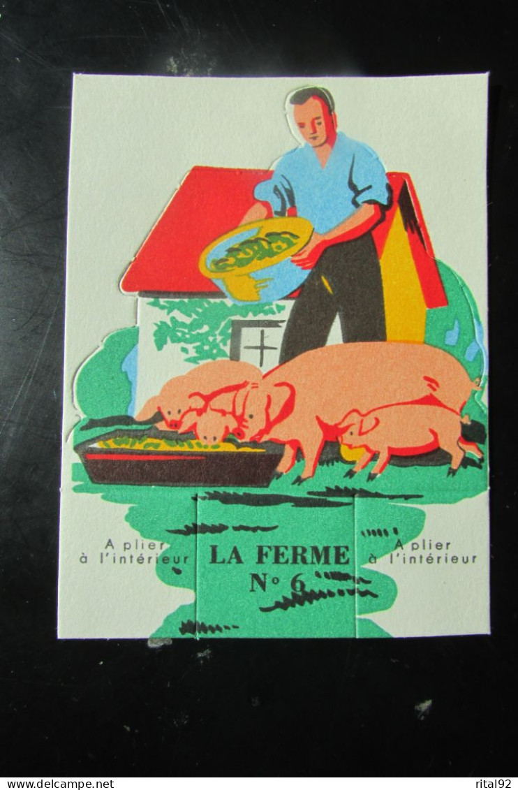Chromo/Découpis "CAO FALIERES Gouter De La Famille" - Série "LA FERME" Années 1950/60 - Tiere