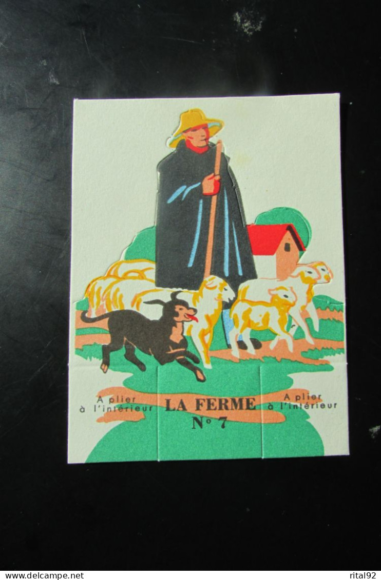 Chromo/Découpis "CAO FALIERES Gouter De La Famille" - Série "LA FERME" Années 1950/60 - Animaux