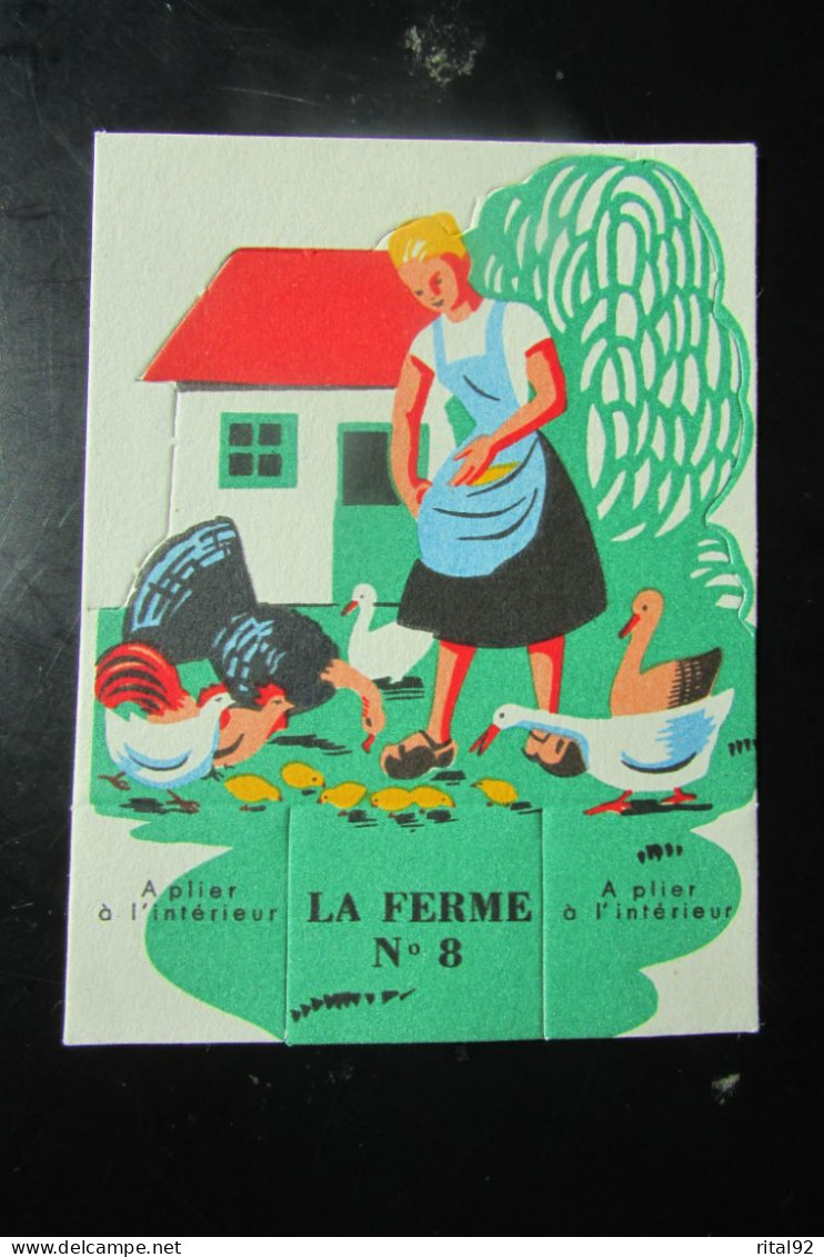 Chromo/Découpis "CAO FALIERES Gouter De La Famille" - Série "LA FERME" Années 1950/60 - Animaux