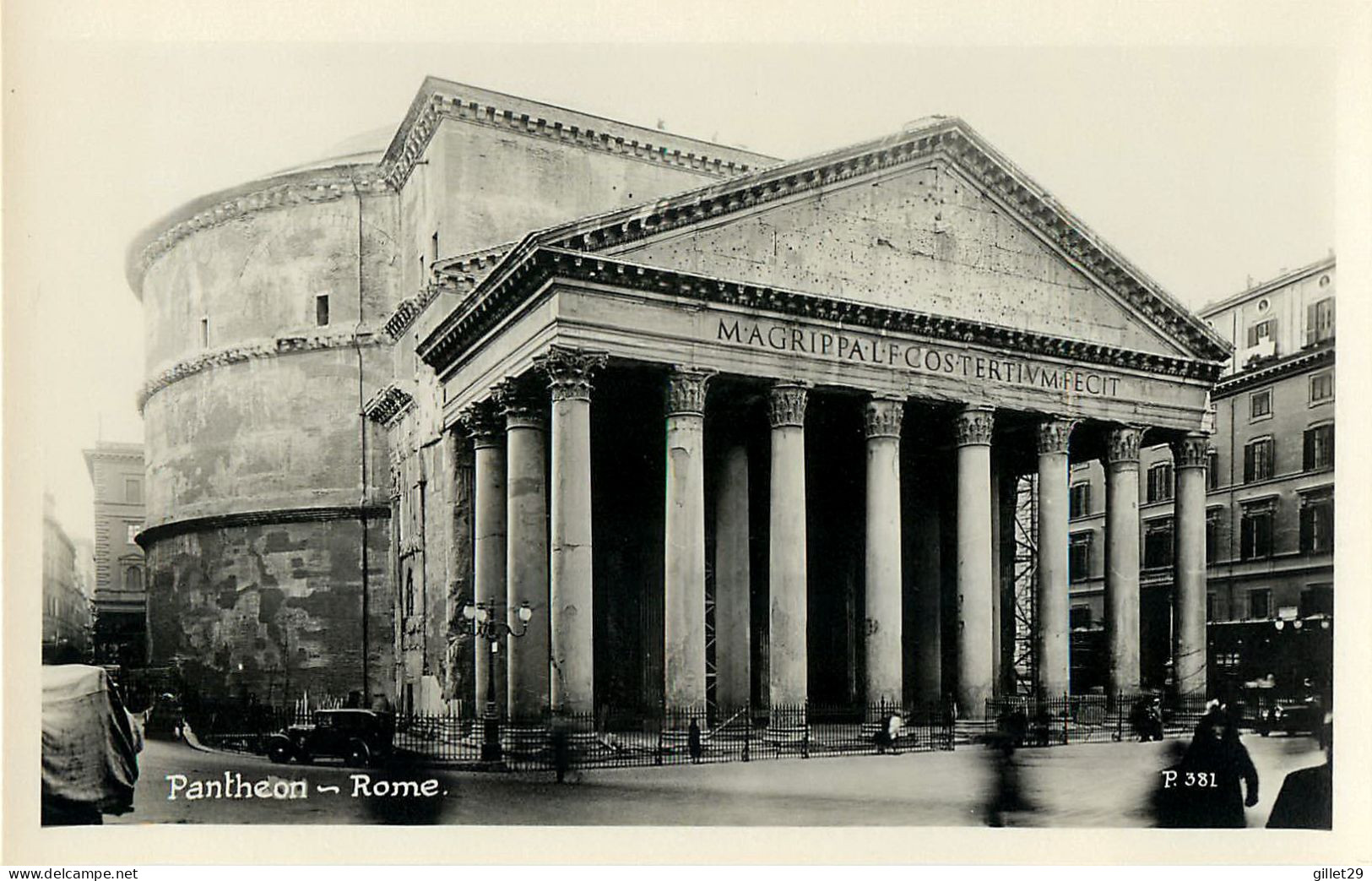 ROME, IT - PANTHEON - CANADIAN PACIFIC CRUISE - REAL  PHOTOGRAPH - PUB. ASS. SCREEN NEWS LTD - - Pantheon