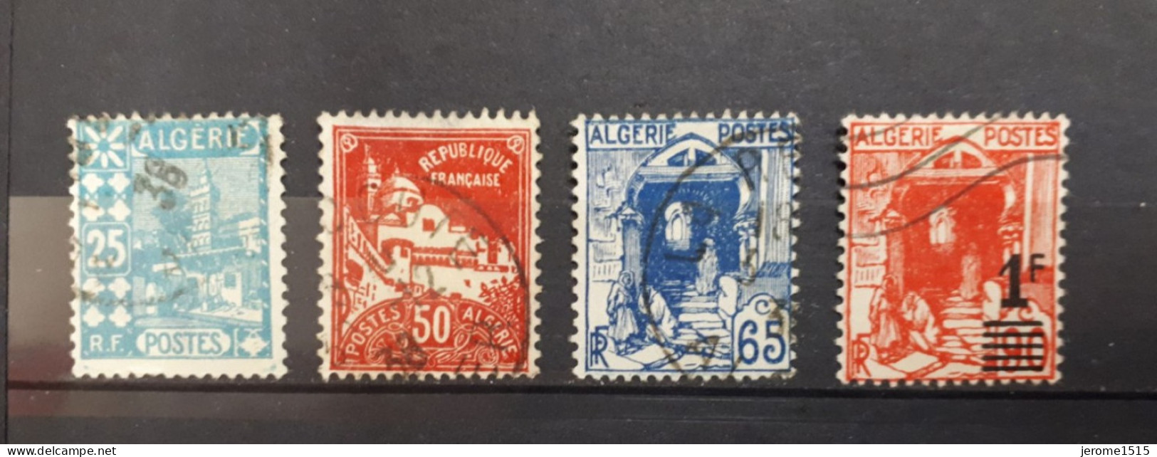 Timbres Algérie :  1926- 1939 YT N° 78, 79a, 137, 158a   & - Oblitérés