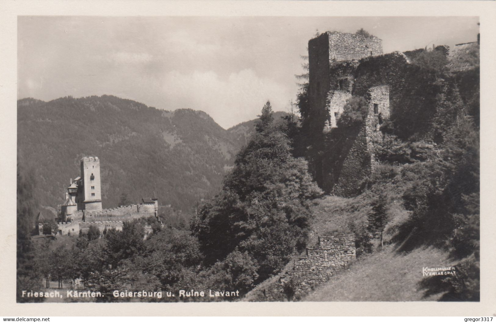 E4960) FRIESACH In Kärnten -  GEIERSBURG Und RUINE LAVANT - Alte FOTO AK 1933 - Friesach