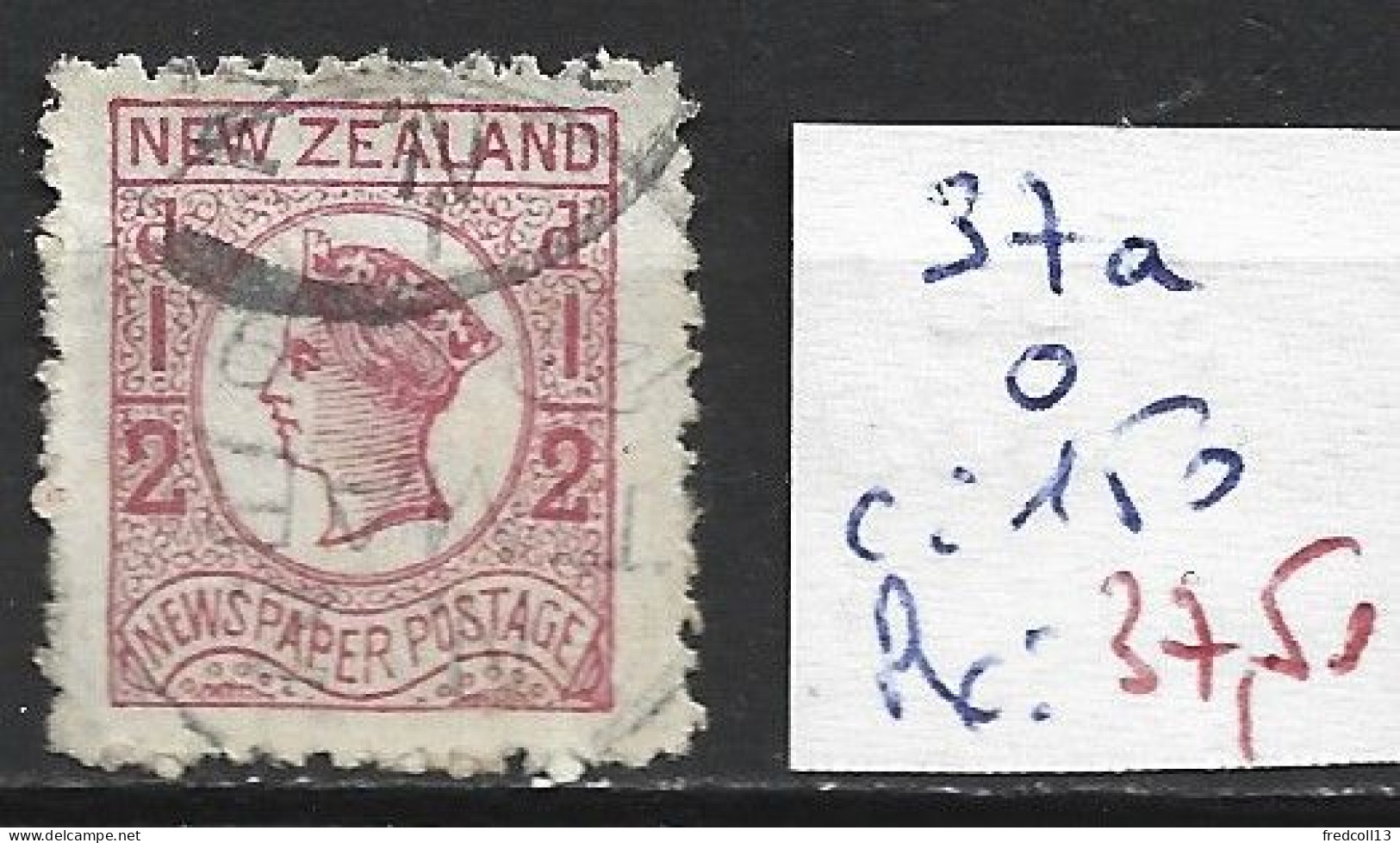 NOUVELLE-ZELANDE 37a Oblitéré Côte 150 € - Used Stamps