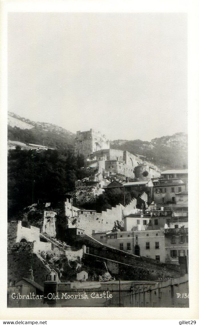 GIBRALTAR - OLD MOORISH CASTLE - CANADIAN PACIFIC CRUISE - REAL  PHOTOGRAPH - PUB. ASS. SCREEN NEWS LTD - - Gibraltar