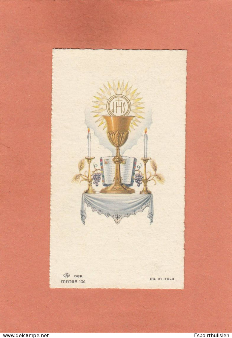 TUBIZE - FAIRE-PART DE COMMUNION - ANDREE WAUTIER - 7 MAI 1961 - 180 - Communion