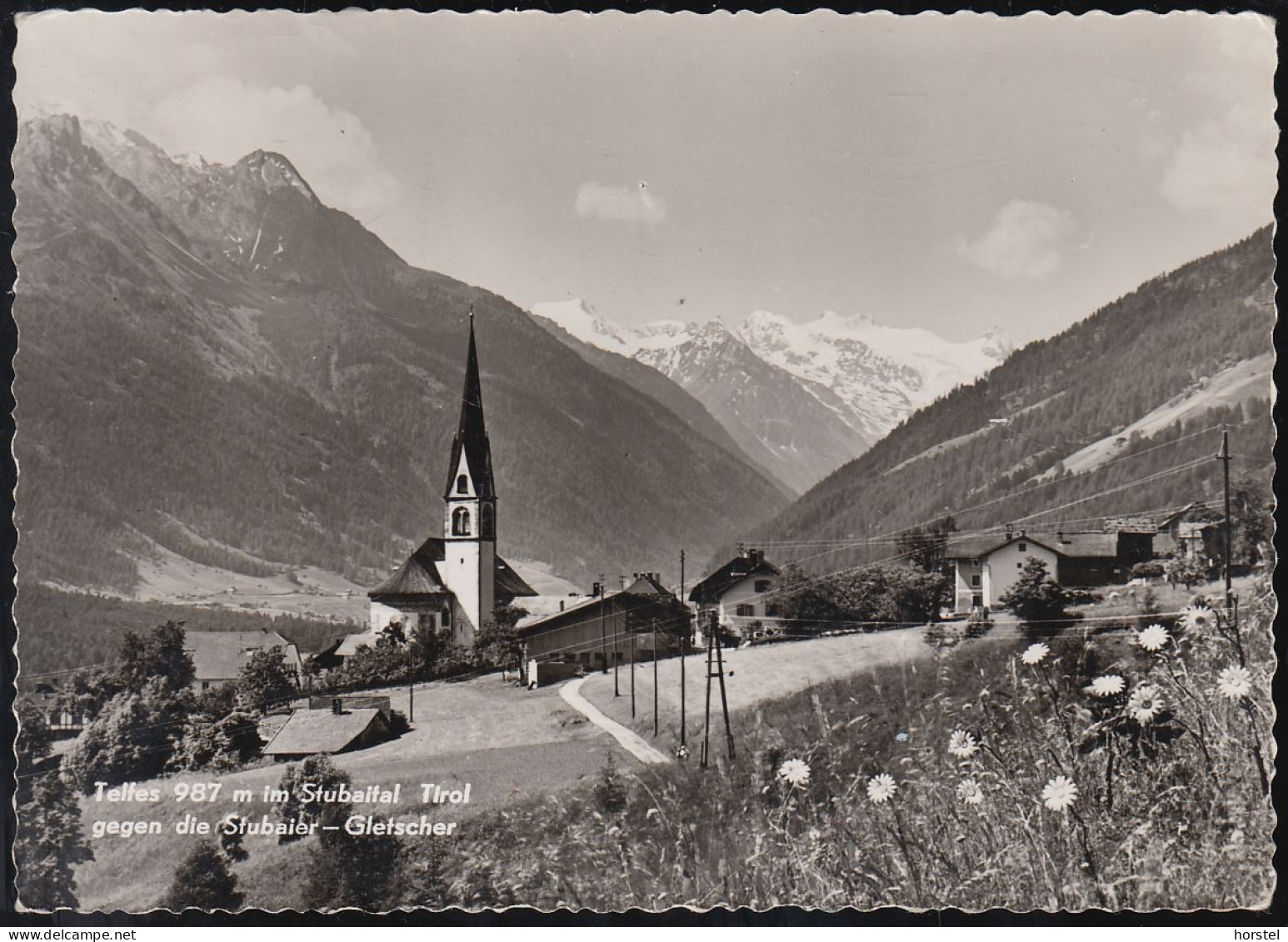 Austria - 6165 Telfes Im Stubai - Alte Ortsansicht Mit Kirche - Nice Stamp - Neustift Im Stubaital