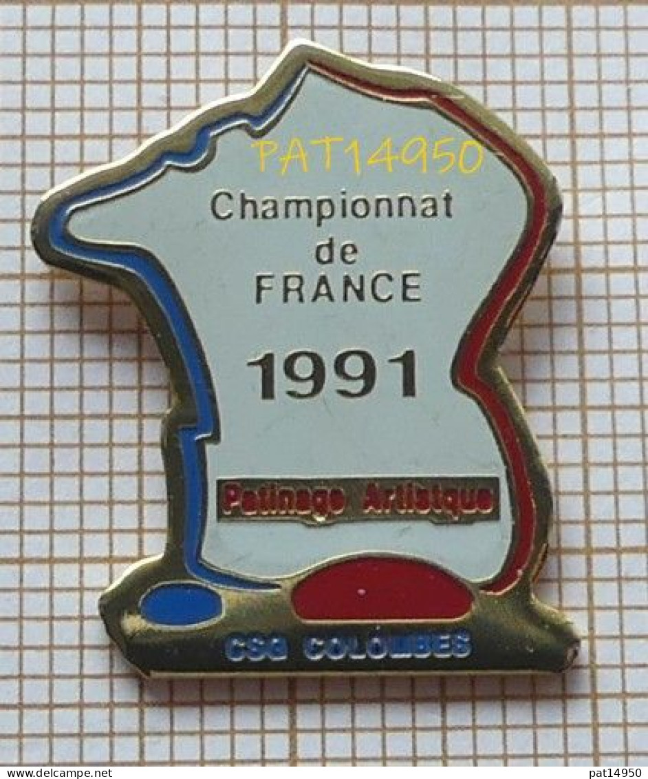 PAT14950 PATINAGE ARTISTIQUE CHAMPIONNAT DE FRANCE 1991 CSG COLOMBES Club Des Sports Sur Glace CARTE DE FRANCE Dpt 92 - Kunstschaatsen