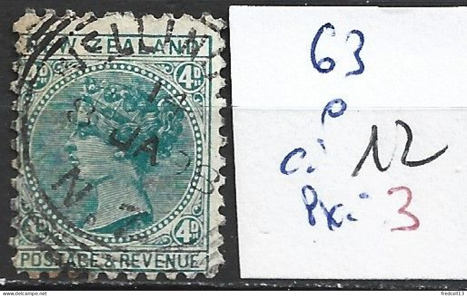 NOUVELLE-ZELANDE 63 Oblitéré Côte 12 € - Used Stamps