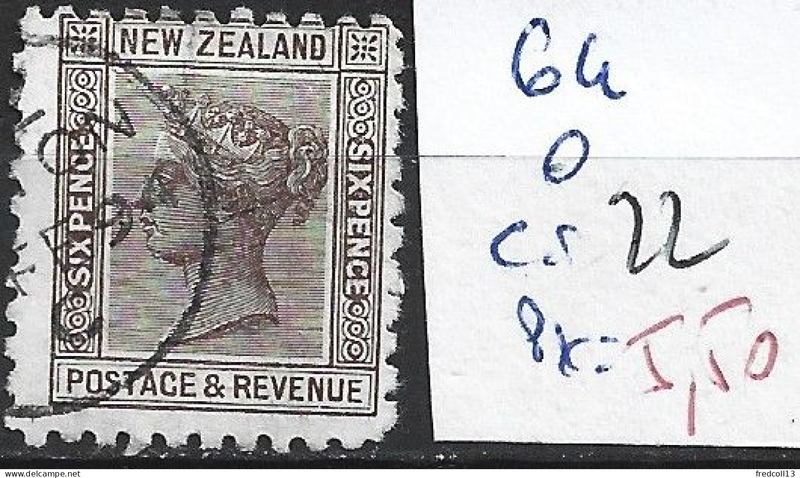 NOUVELLE-ZELANDE 64 Oblitéré Côte 22 € - Used Stamps