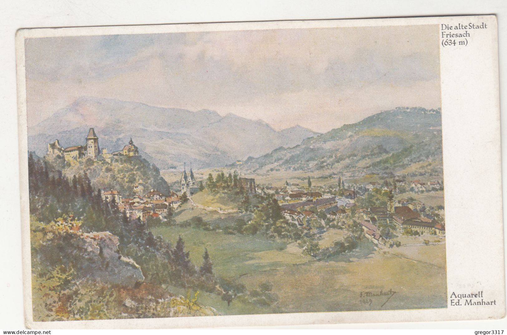 E4966) Die Alte Stadt FRIESACH - FRIESACH In Kärnten - Aquarell Ed. MANHART - Alt ! - Friesach