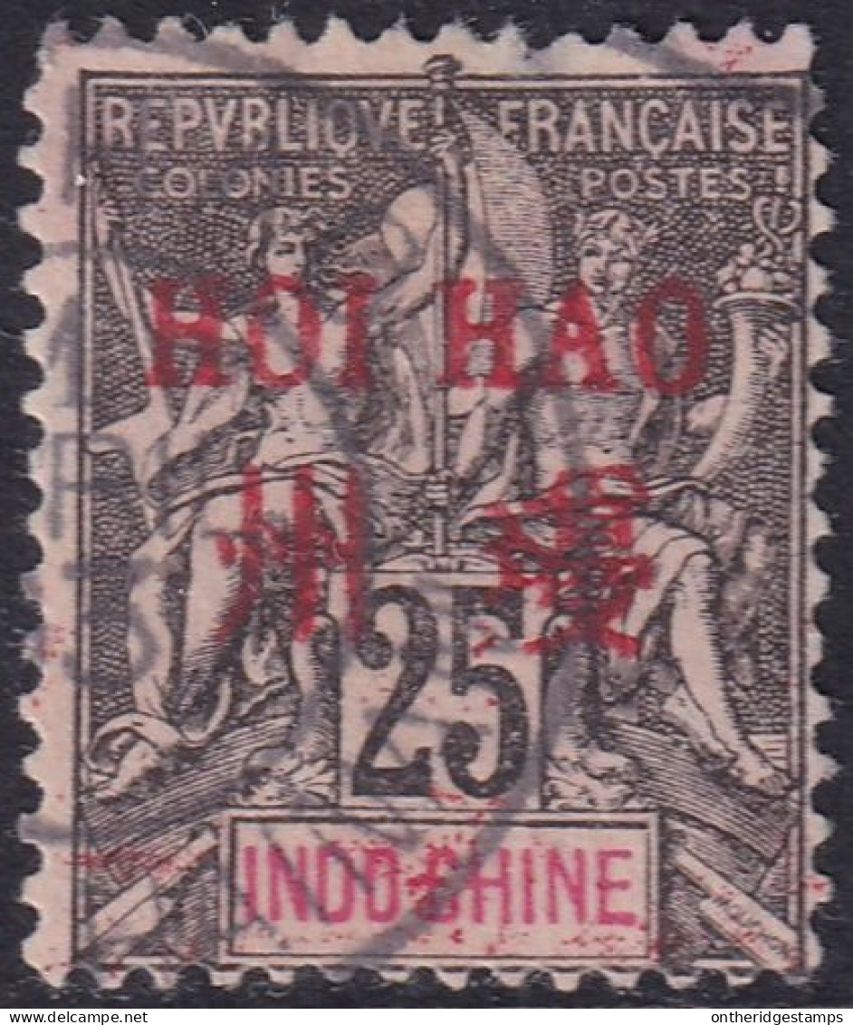 French Offices Hoi-Hao 1901 Sc 9 Yt 9 Used Tiny Edge Thin - Gebruikt