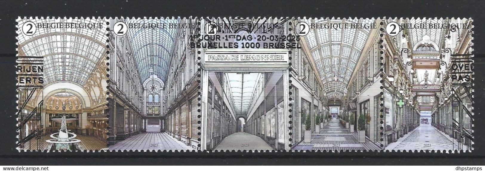 Belgie 2023 Architecture Strip  (0) - Used Stamps