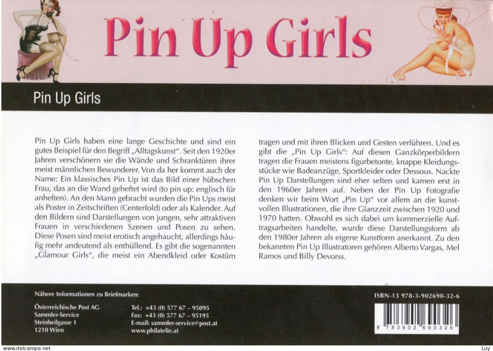 Austria, Österreich - Markenbuch - PIN UP GIRLS;  Markenbogen 8 Personalisierte Marken - Verzamelingen