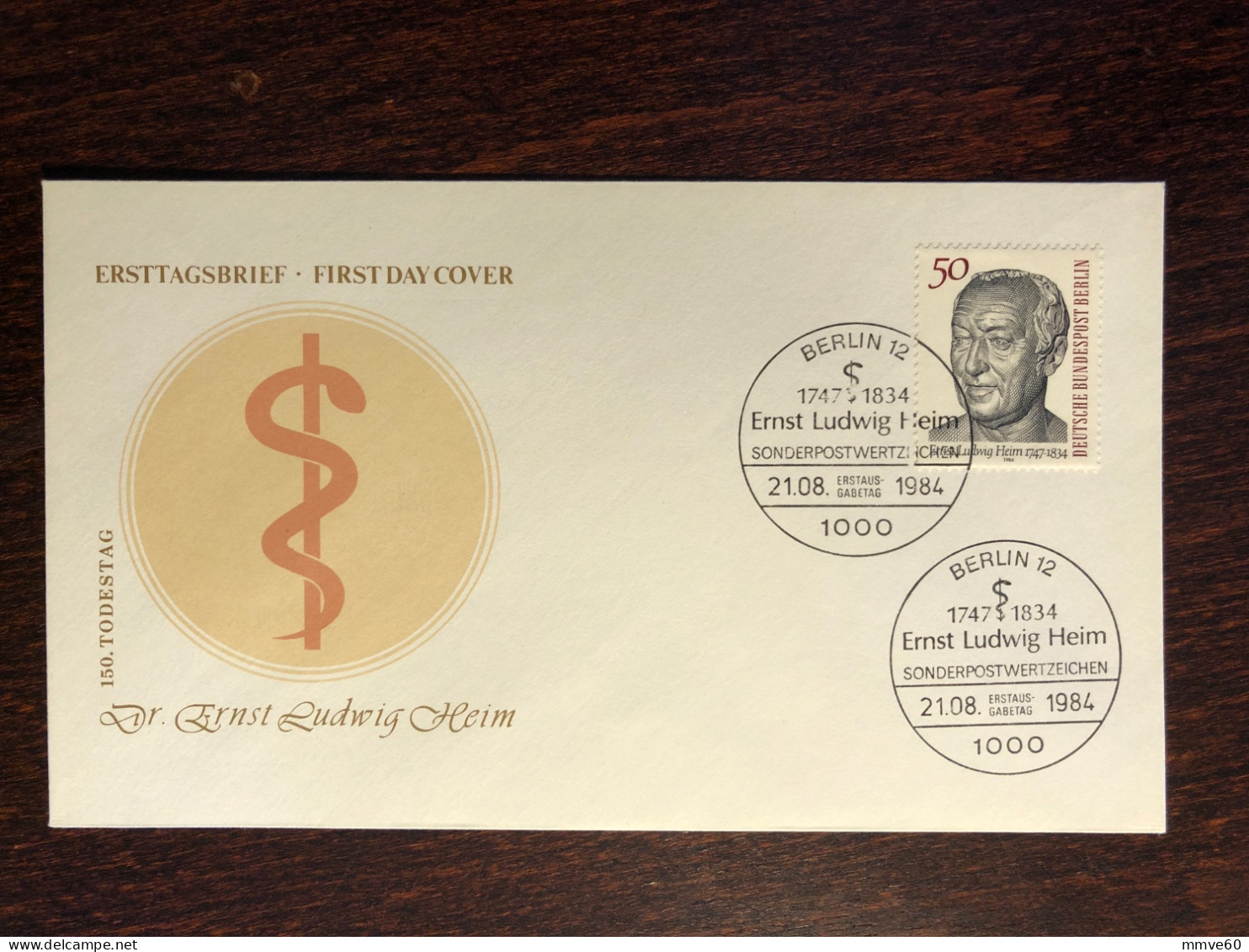 BERLIN GERMANY FDC COVER 1984 YEAR DOCTOR HEIM HEALTH MEDICINE STAMPS - Brieven En Documenten