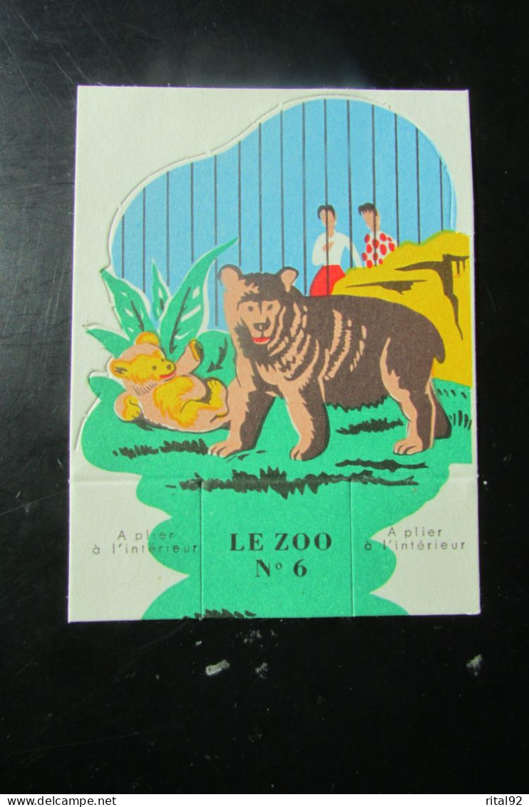 Chromo/Découpis "CAO FALIERES Gouter De La Famille" - Série "LE ZOO" Années 1950/60 - Dieren