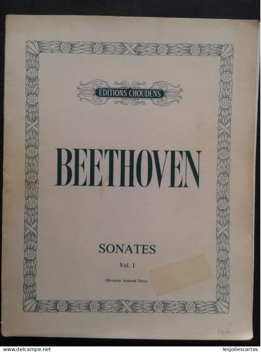 LUDWIG VAN BEETHOVEN SONATES POUR PIANO VOL1 PARTITION MUSIQUE EDITIONS CHOUDENS - Strumenti A Tastiera