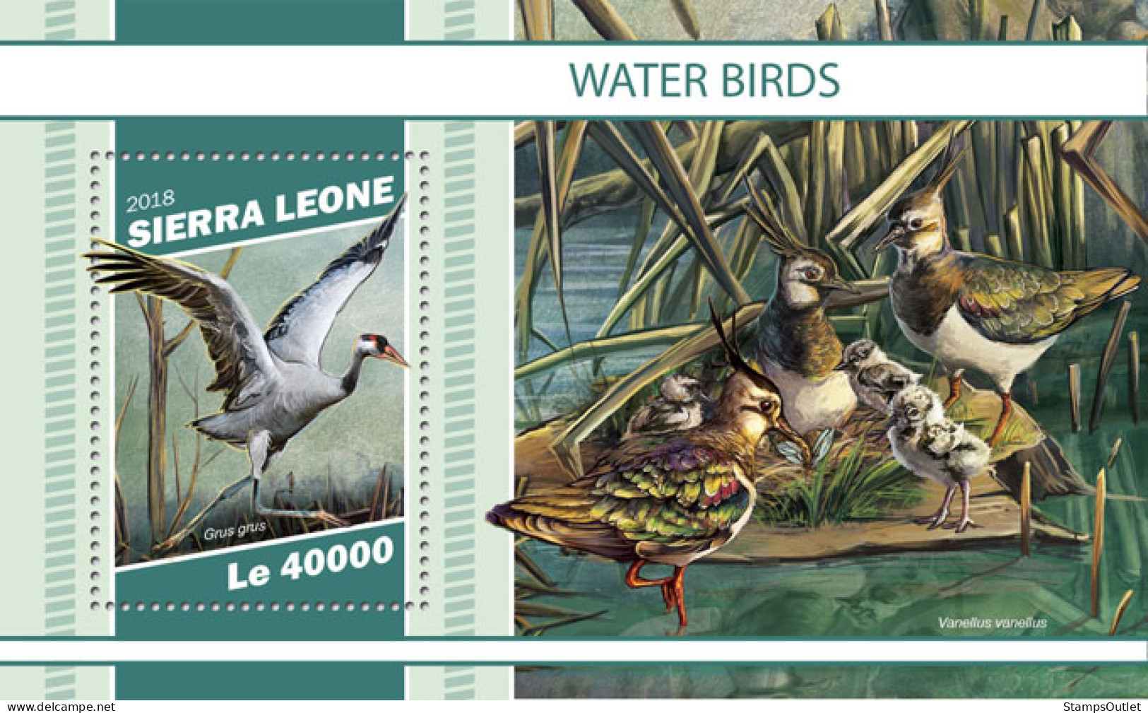  SIERRA LEONE  2018 MNH  Water Birds  Michel Code: 10543 / Bl.1614. Scott Code: 5113. Yvert&Tellier Code: 1592 - Sierra Leone (1961-...)