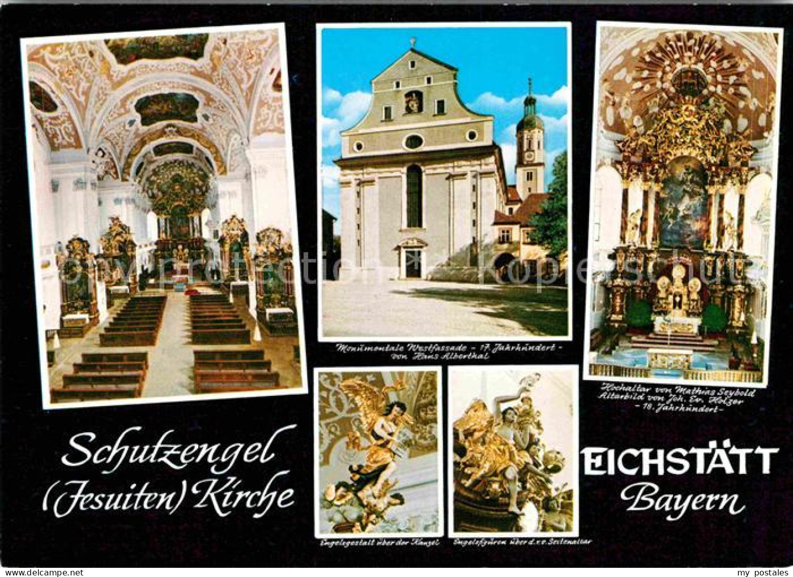 72706174 Eichstaett Oberbayern Schutzengel Kirche Inneres Altar Engelsfiguren Ei - Eichstaett