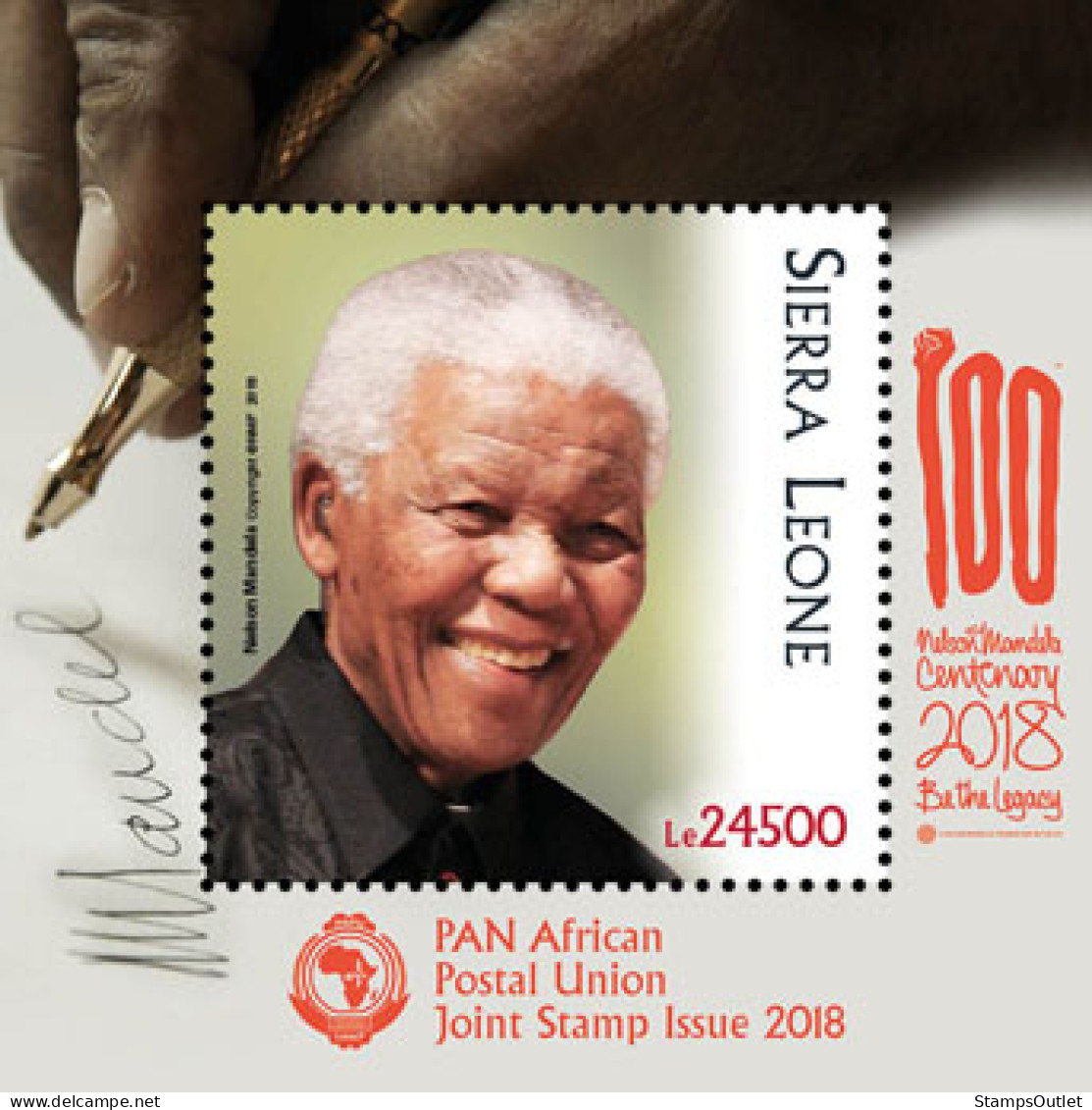  SIERRA LEONE  2018 MNH  Mandela Joint Issue  Michel Code:  10605 / Bl.1627. Scott Code: 5087. Yvert&Tellier Code: 1603 - Sierra Leone (1961-...)