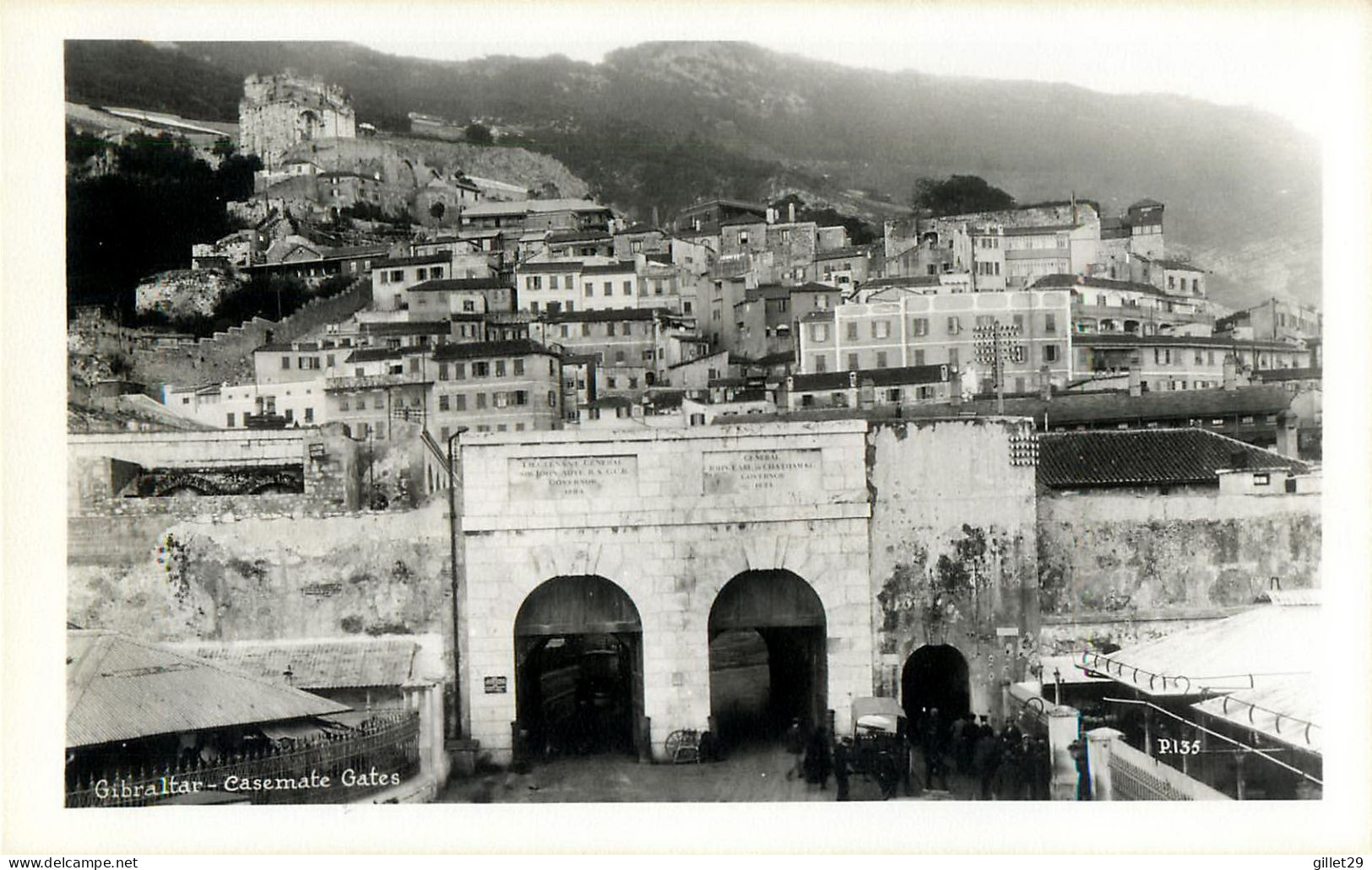 GIBRALTAR - CASEMATE GATES - CANADIAN PACIFIC CRUISE - REAL PHOTO - PUB. ASS, SCREEN NEWS LTD - - Gibraltar