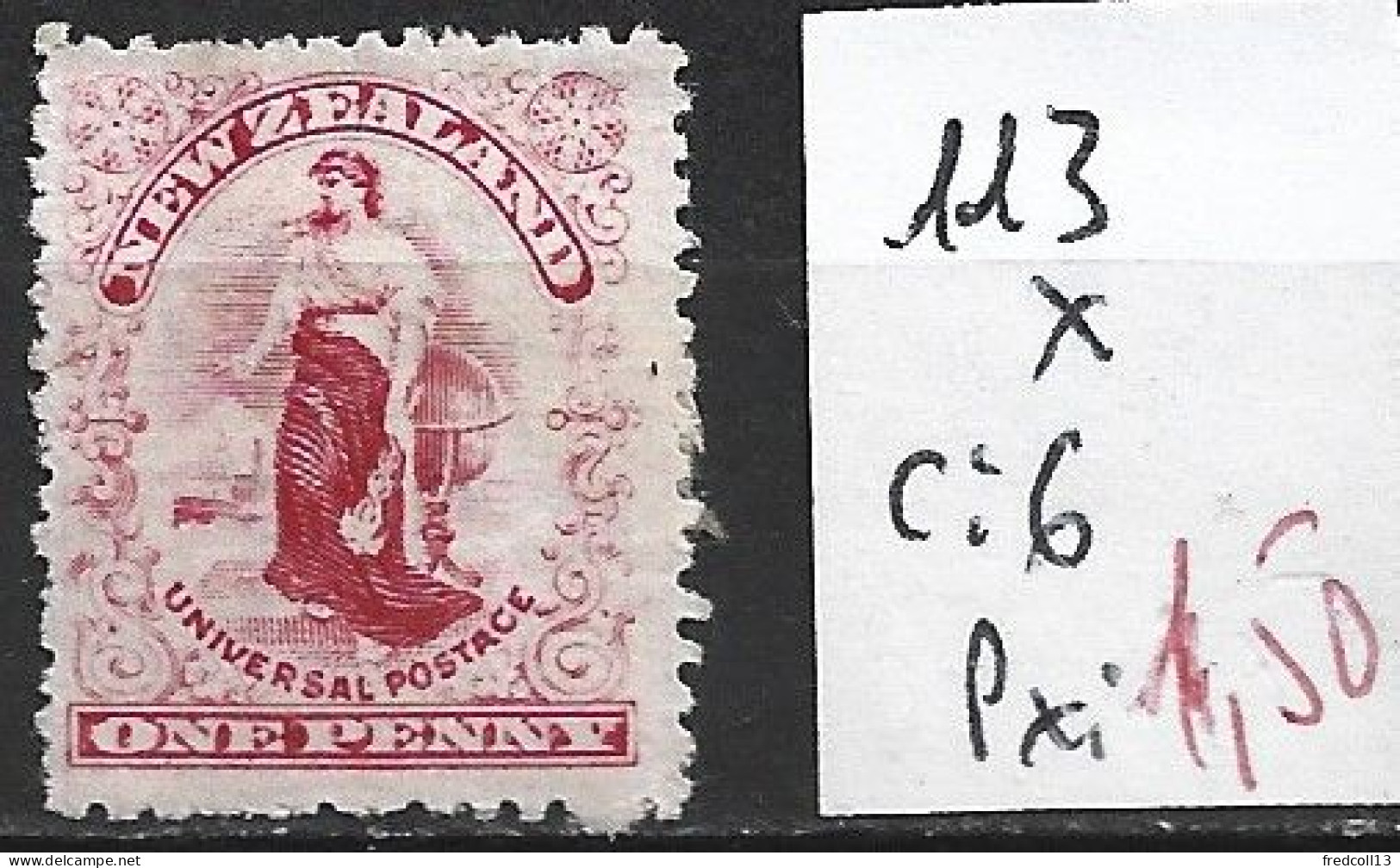 NOUVELLE-ZELANDE 113 * Côte 6 € - Unused Stamps