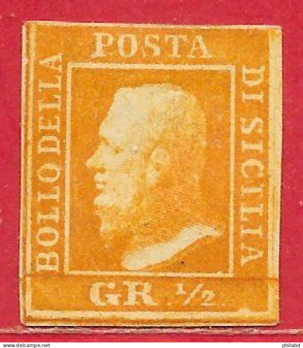 Sicile N°18 0,5g Orange 1859 (*) - Sicilia