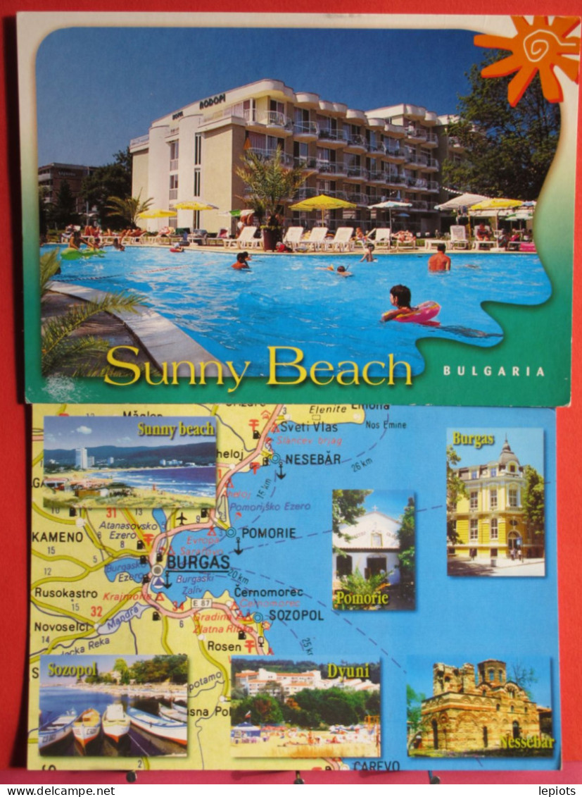 Lot De 2 CP - Bulgarie - Sunny Beach & Black Sea Cost - Bulgarie