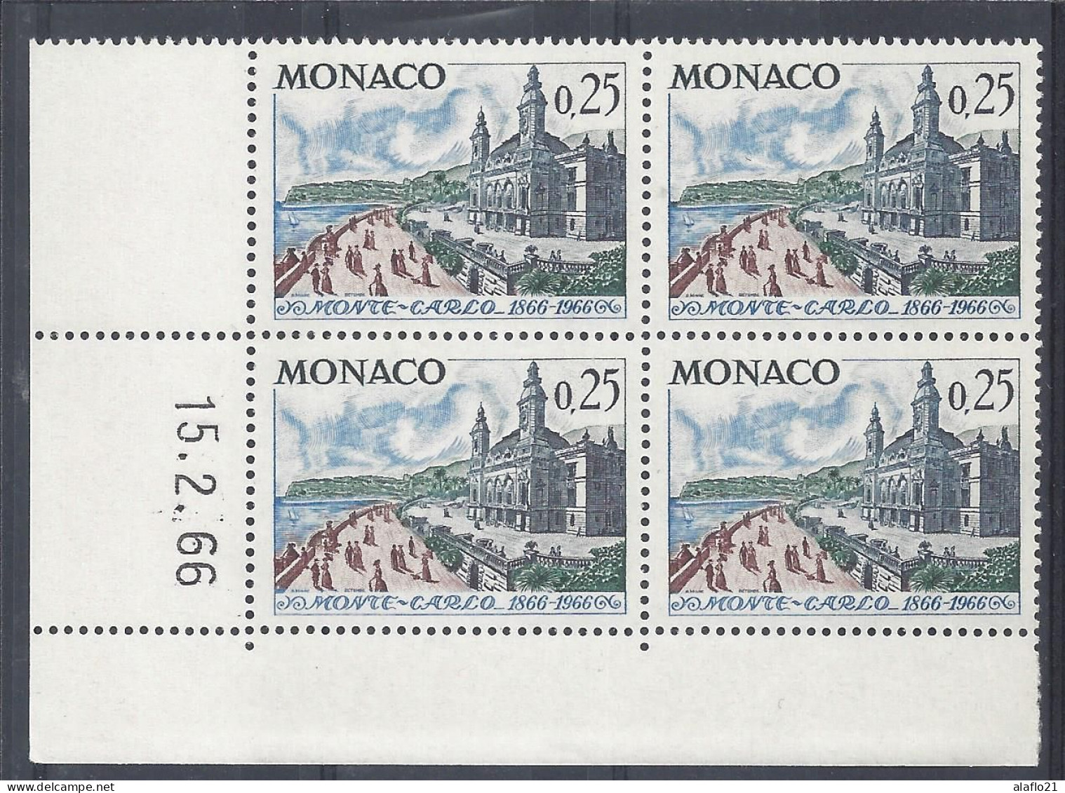 MONACO - N° 691 - CASINO - Bloc De 4 COIN DATE - NEUF SANS CHARNIERE - 15/2/66 - Ungebraucht