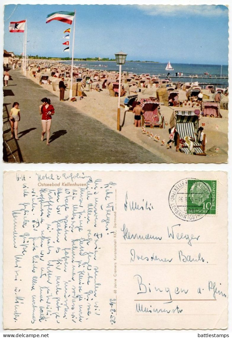 Germany, West 1958 Postcard Ostseebad Kellenhusen - Beach - Kellenhusen